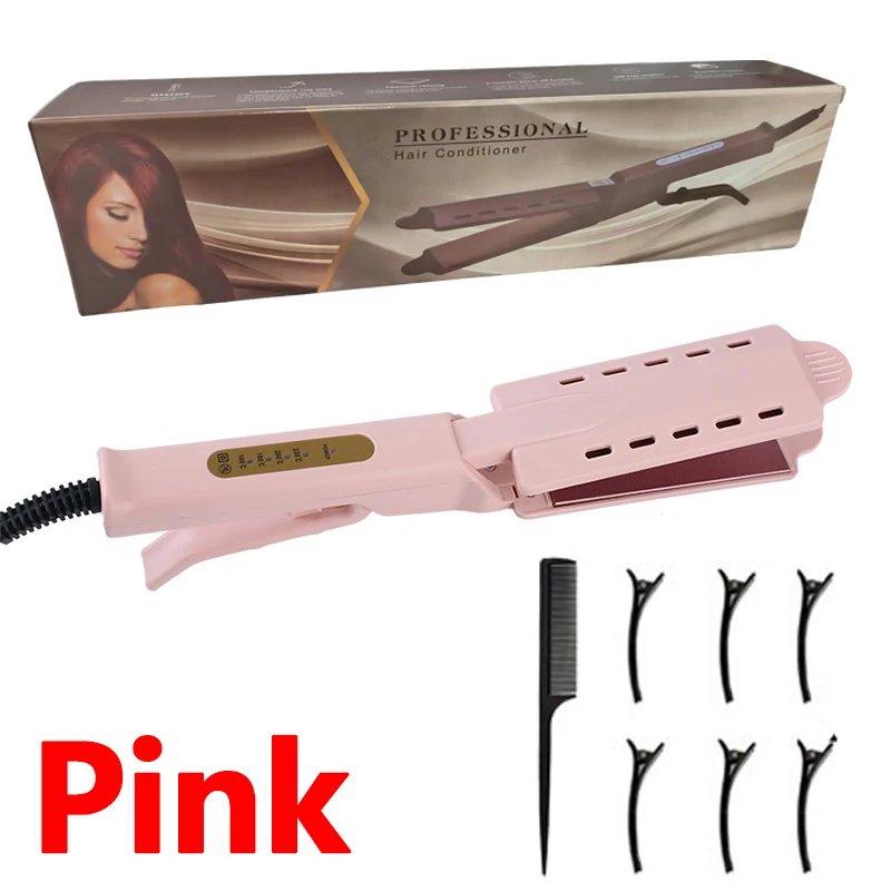 Dual Use Hair Straightener Curling Iron 4 Temperature Settings Portable Styling Tool for Straightening Curling Air Bangs - Image 9