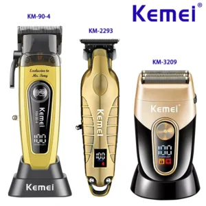 Kemei Rechargeable Electric Hair Clipper Professional Barber Trimmer For Man Cordless Shaver KM-90-4 KM-2293 Gold KM-3209 Kit
