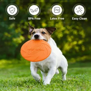 6 Pcs Bite Resistant Dog Flying Disc Toys, Multifunctional Pet Training Toy for Puppies, Outdoor Interactive Game for Dogs