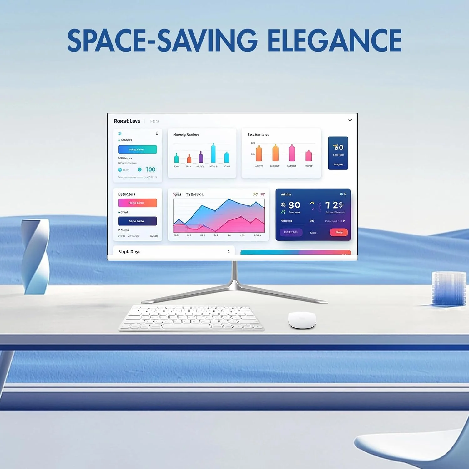 22/24/27 Inch All-in-One Desktop PC with Full HD Touchscreen LCD Display Intel Core Processor I3/I5/I7 Win11 Optional - Image 2