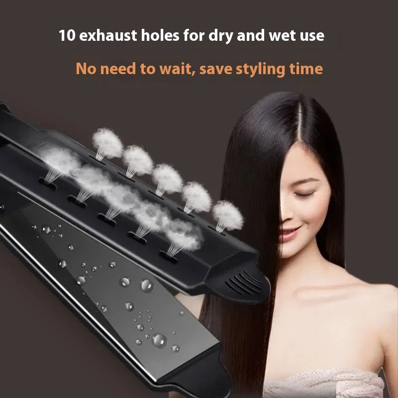 Dual Use Hair Straightener Curling Iron 4 Temperature Settings Portable Styling Tool for Straightening Curling Air Bangs - Image 3