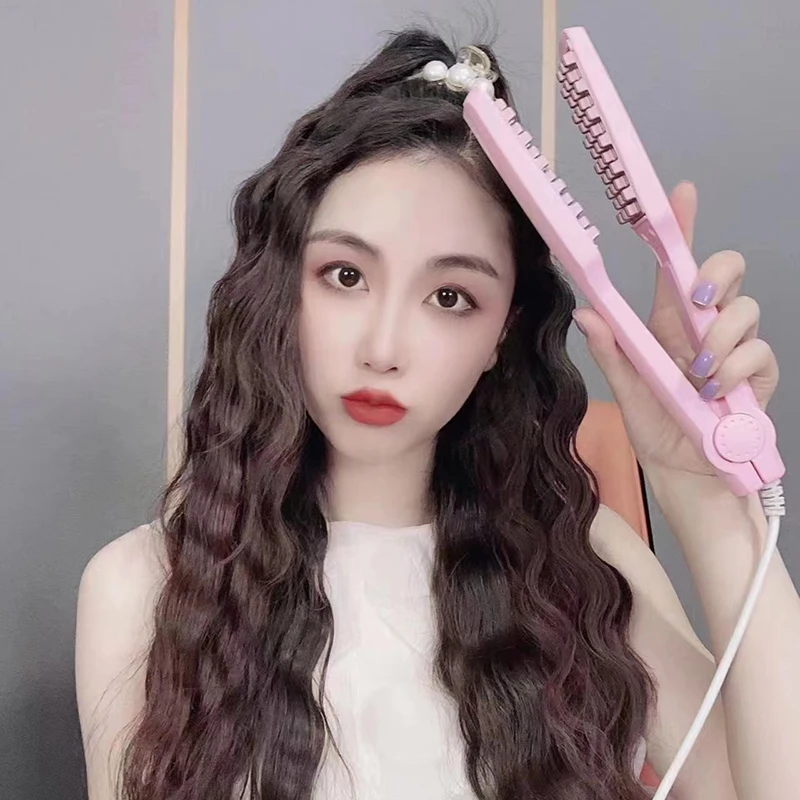 3D Grid Hair Crimper Volumizer Ceramic Professional Hair Fluffy Corrugated Curler Flat Iron Corn Hair Splint Perm 4 Temperatures - Image 6