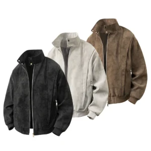 New Arrival PU Leather Jacket Stand-Up Collar Design Matte Finish Men's Style