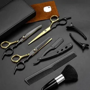 Stainless Steel Hair Thinning Scissors - Professional Texturizing & Layering Barber Kit, Home Salon Trimming Tools for Haircut