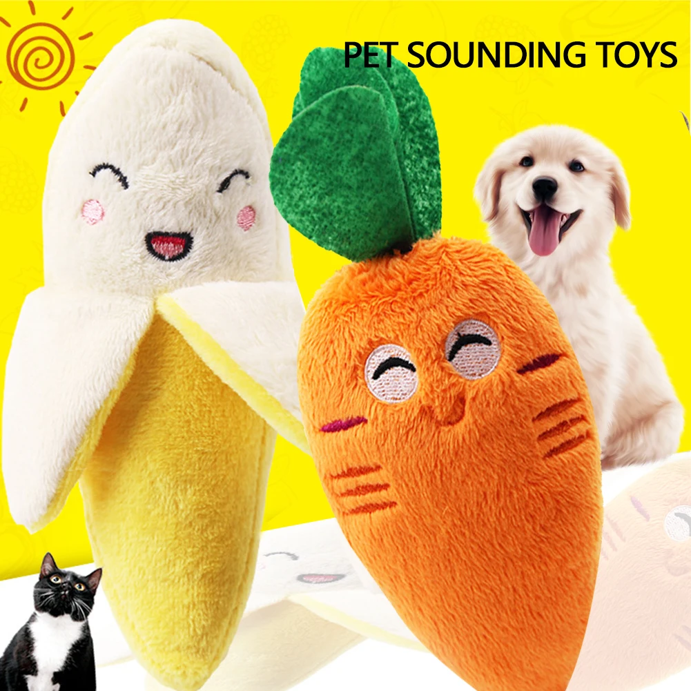 1Pc Pet Toys Fruit Animals Cartoon Dog Toy Stuffed Squeaking Cute Plush Puzzle for Dogs Cat Chew Squeaker Squeaky Toy - Image 6