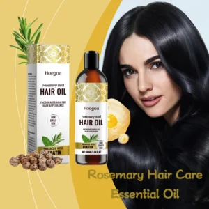 Hoegoa 100ml Rosemary Hair Oil Smooth and Nourish Scalp Massage Improves Forking, Moisturizes and Anti Curls Hair Essential Oil