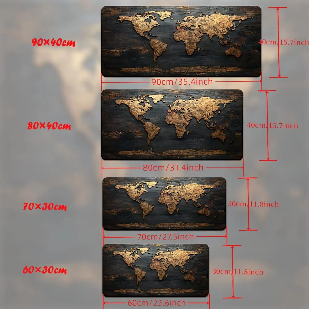 World Map Mouse Pad Large Gaming Mouse pad 900x400 rubber desk mat Non-slip PC laptop Gamer desk accessories table pad carpet - Image 12