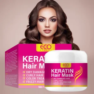 Keratin hair mask deep conditioner is used for drying damaged or color treated hair