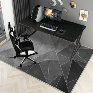 VIKAMA Modern Minimalist Rug for Study/Office Computer Desk Gaming Chair Anti-Slip Mat Bedroom Carpet Home Decor