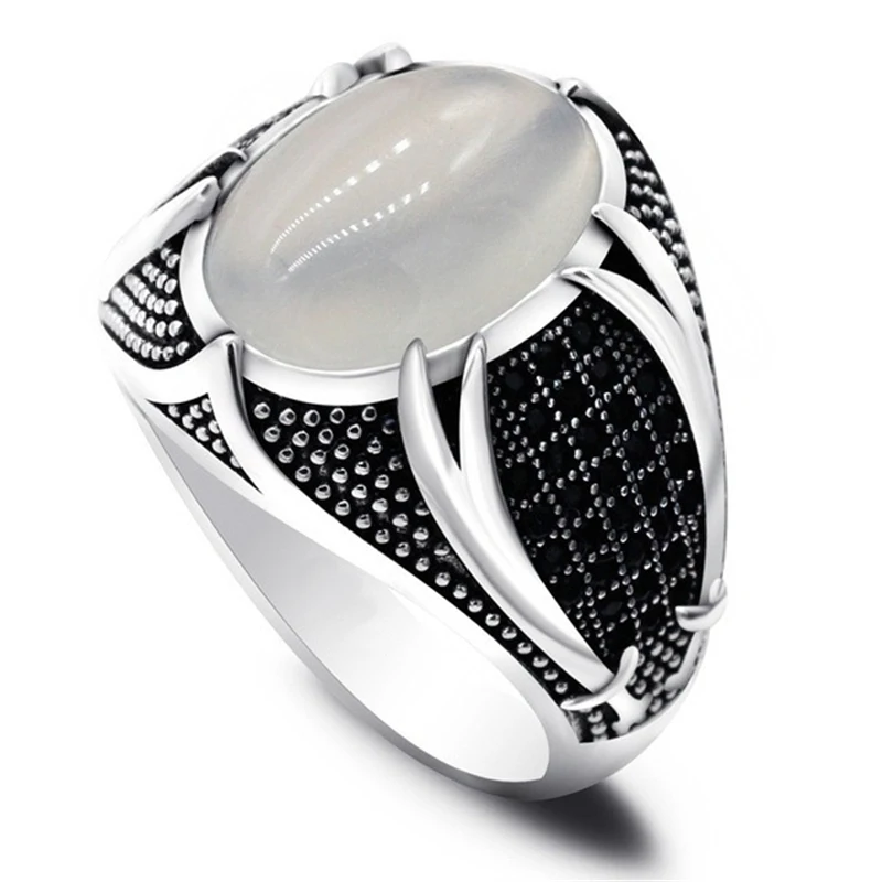 Retro Handmade Turkish Ring For Men Vintage Double Swords Black Zircon Rings Punk 2023 Trendy Islamic Religious Muslim Jewelry - Image 18