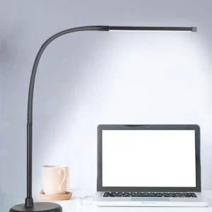 A LOOPITYS LED Desk Lamp, Swing Arm Architect Task Lamp with Long Flexible Gooseneck, 3 Color Modes, and USB Adapter