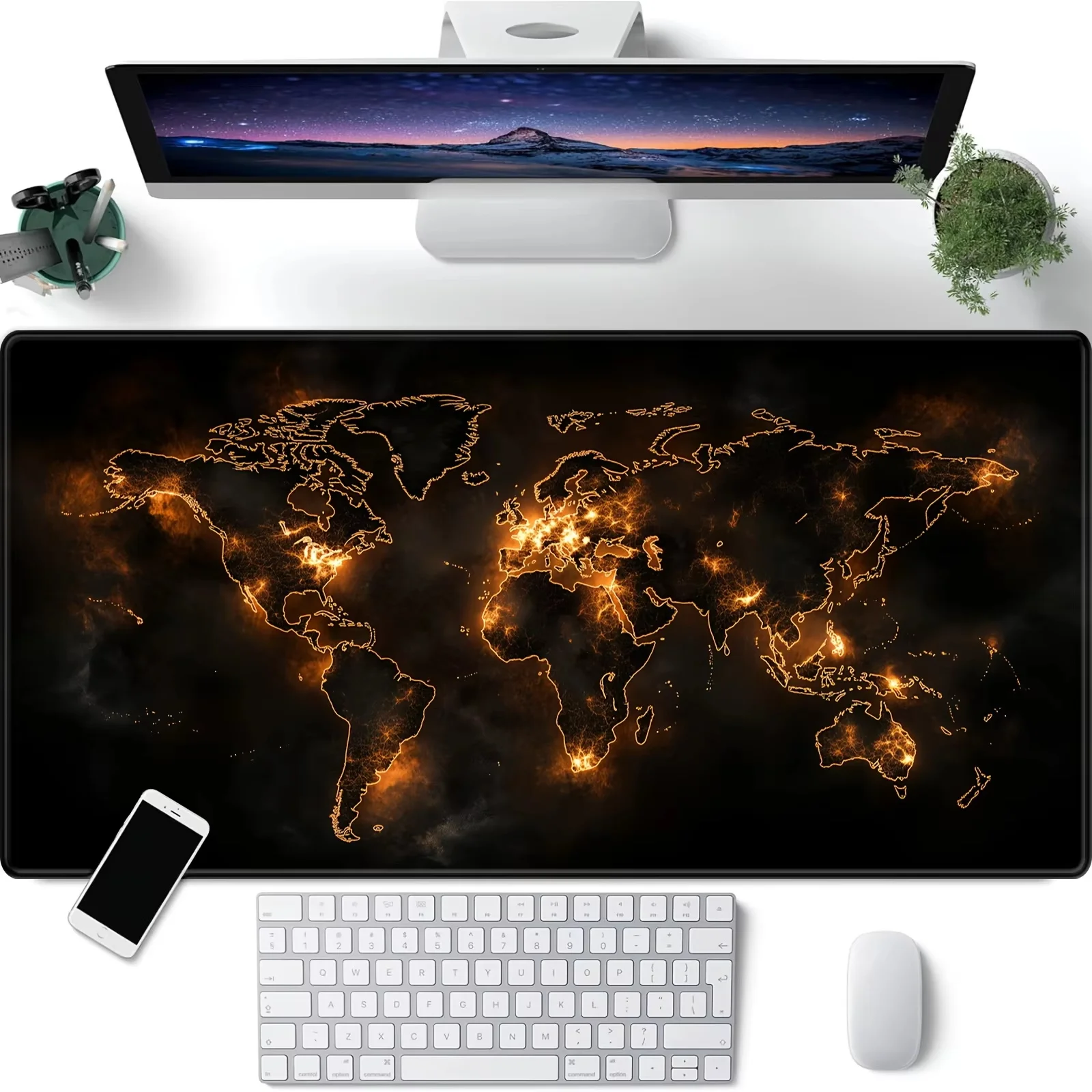 World Map Mouse Pad Large Gaming Mouse pad 900x400 rubber desk mat Non-slip PC laptop Gamer desk accessories table pad carpet - Image 10