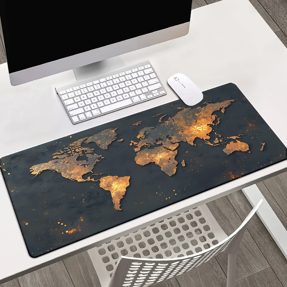 World Map Mouse Pad Large Gaming Mouse pad 900x400 rubber desk mat Non-slip PC laptop Gamer desk accessories table pad carpet - Image 3