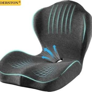 Seat Cushion for Office Chair Ergonomic Memory Foam Seat Cushion with Back Support for Stress Relief Lumbar Support Car Office