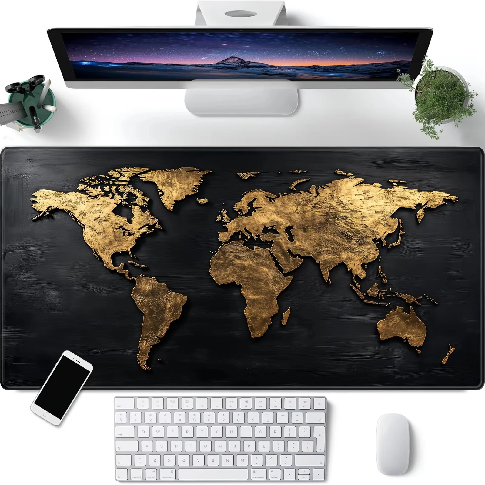 World Map Mouse Pad Large Gaming Mouse pad 900x400 rubber desk mat Non-slip PC laptop Gamer desk accessories table pad carpet - Image 8
