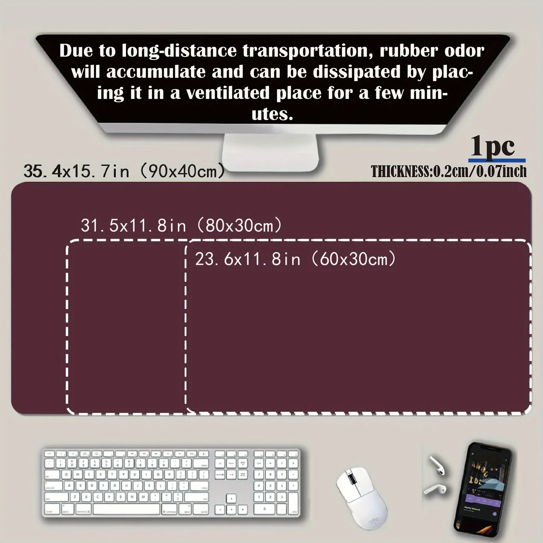 Large White Sports Car Design Gaming Mouse Pad Anti-Slip Rubber Base Extended Desk Mat for Gamer Office Use Computer Accessories - Image 6