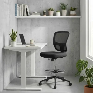 Drafting Chair Tall Office Chair Adjustable Height High Back Ergonomic Desk Chair Drafting Stool Rolling Bar Stools Chairs with