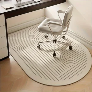 VIKAMA Modern Irregular Office Chair Mat, Morandi Color Desk Chair Mat for Hardwood Floors, Non-Slip  Floor Protector Rug