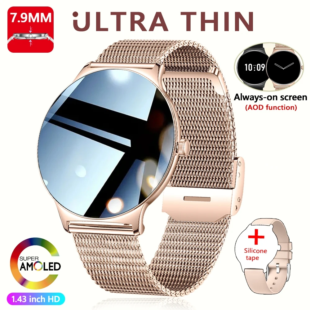 ChiBear Ultra Thin Fashion Smart Watch Women Screen Always Display Time Sports Bracelet Bluetooth Call AMOLED Smartwatch Woman - Image 7