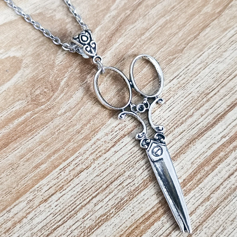 Vintage Scissor Pendant Necklace Women Men Gothic Goth Y2k Steampunk Long Collar Victorian Aesthetic Jewelry Grunge Accessories - Image 2