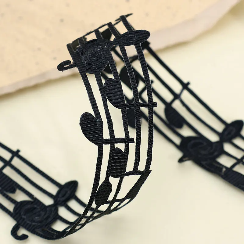 Handmade Black Short Necklace Featuring Unique Musical Note Design Women Jewelry for Fashionable Women and Music Lovers - Image 6