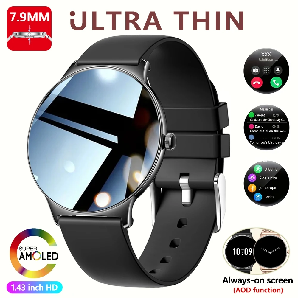 ChiBear Ultra Thin Fashion Smart Watch Women Screen Always Display Time Sports Bracelet Bluetooth Call AMOLED Smartwatch Woman - Image 12