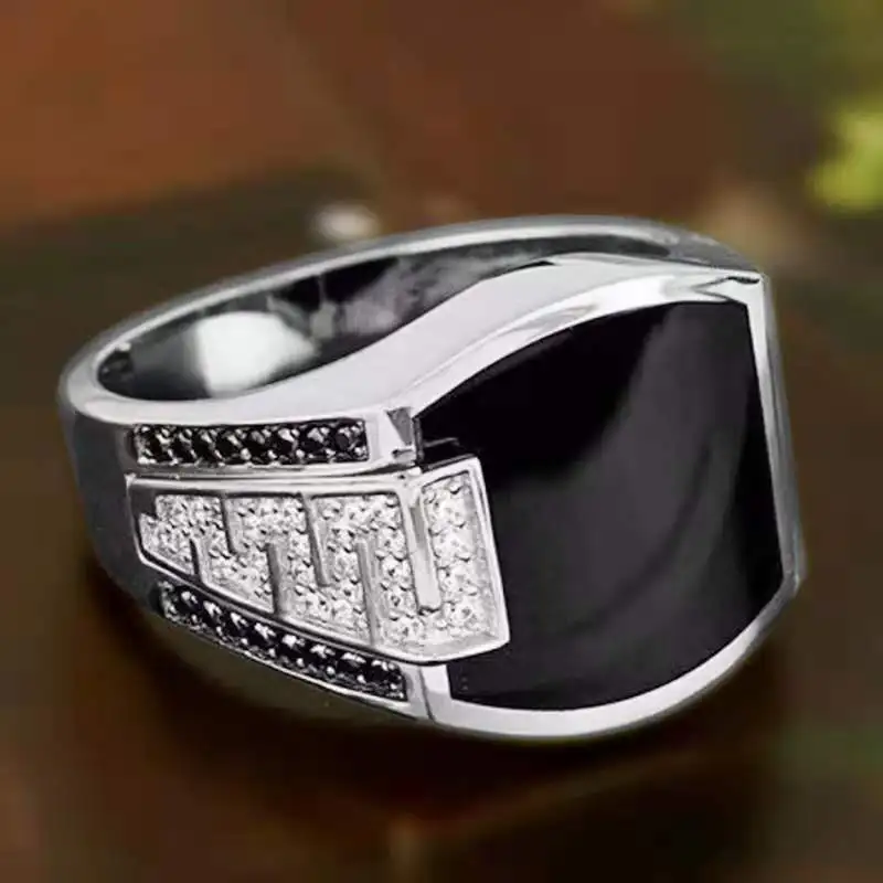 Retro Handmade Turkish Ring For Men Vintage Double Swords Black Zircon Rings Punk 2023 Trendy Islamic Religious Muslim Jewelry - Image 14