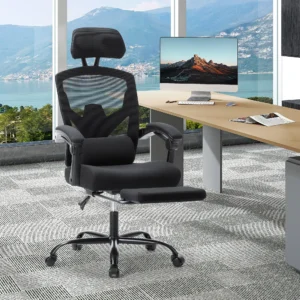 MCQ High Back Ergonomic Reclining Gaming Office Chair with Lumbar Support Pillow Mesh Swivel Rolling Rocking Computer Desk Chair