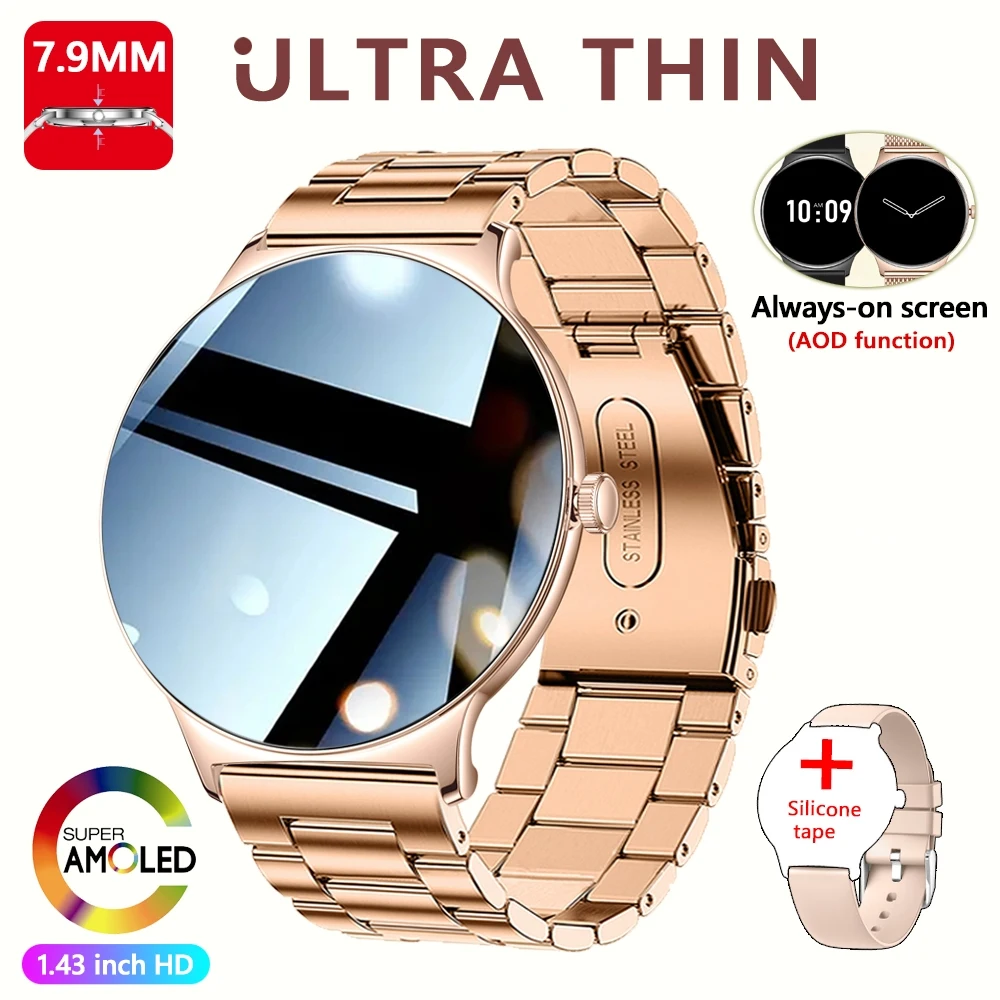 ChiBear Ultra Thin Fashion Smart Watch Women Screen Always Display Time Sports Bracelet Bluetooth Call AMOLED Smartwatch Woman - Image 10