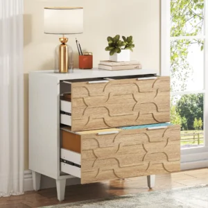 Tribesigns 2-Drawer File Cabinet, Lateral Filing Cabinet for A4/Letter/Legal Size, Office Storage Cabinet, Printer Stand with St