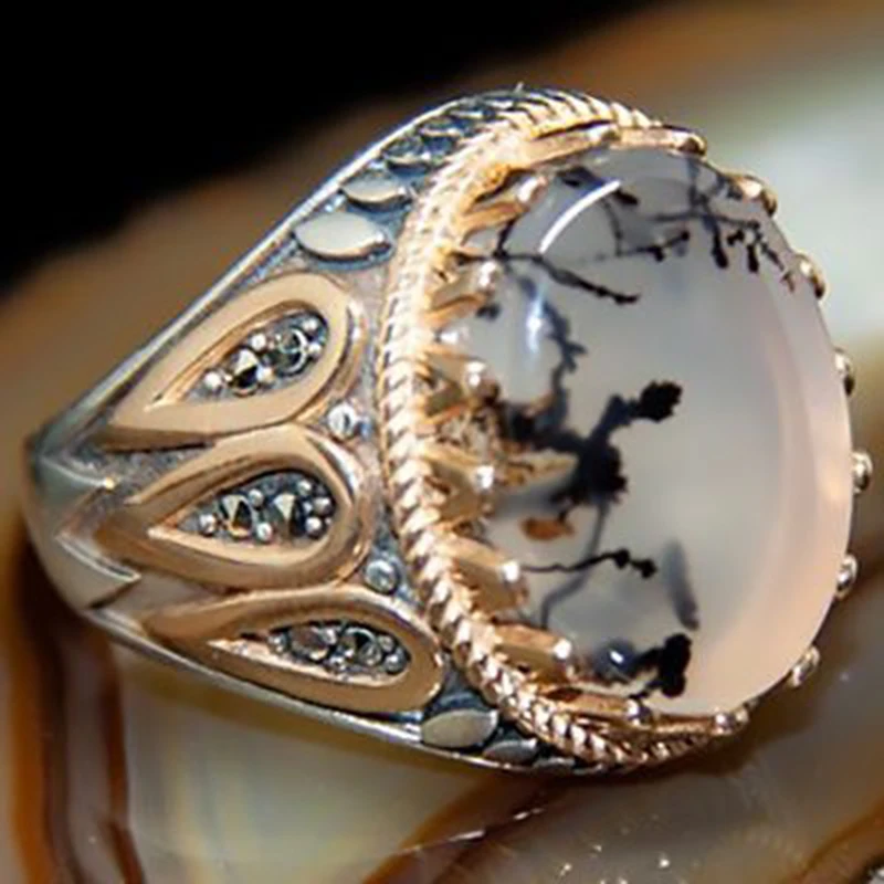 Retro Handmade Turkish Ring For Men Vintage Double Swords Black Zircon Rings Punk 2023 Trendy Islamic Religious Muslim Jewelry - Image 13