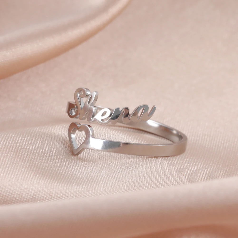 Custom Double First Name Finger Ring For Women Men Personalized Couple Family Gift Gold Color Stainless Steel Metal Jewelry - Image 11