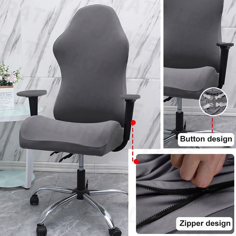 4pcs Gaming Chair Covers With Armrest Spandex Splicover Office Seat Cover For Computer Armchair Protector Cadeira Gamer - Image 3