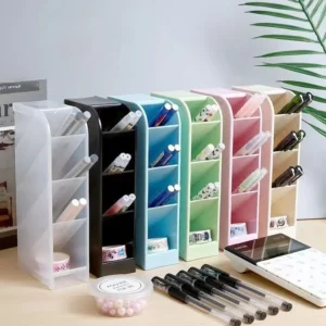 Creative Multifunctional Four Layer Oblique Plug-in Pen Holder Desktop Storage Pen Holder Large Capacity Pen Holder Storage Box