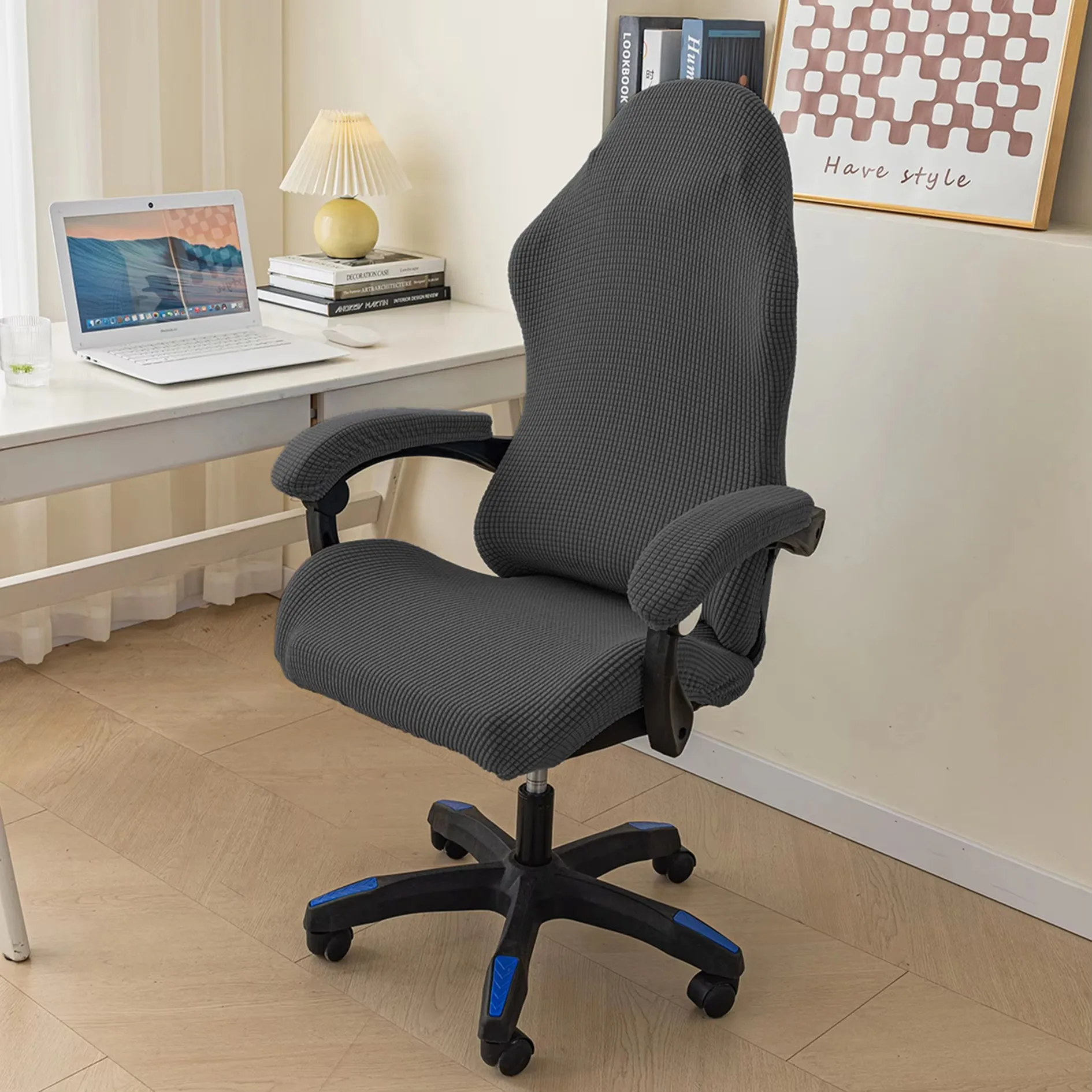 4Pcs/set Corn Velvet Office Gaming Chair Covers Esports Office Computer Game Chair Covers Home Chair Covers - Image 12