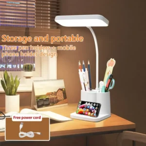 Desk Lamp Rechargeable Eye Protection Learning Dormitory Bedroom Bedside Reading Night Light 3600 Battery Life Stepless Dimming