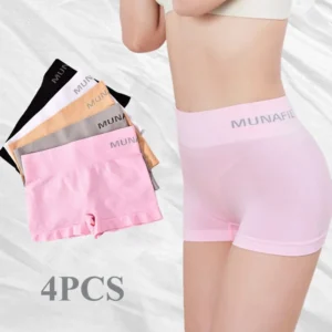 4Pcs Women Safe Short Tight for Women Seamless Safety Pants Under Shorts Female Shorts Style Boxer String Sexy High Rise Panties