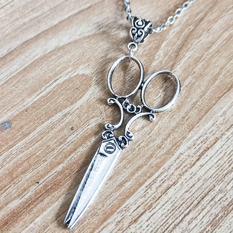 Vintage Scissor Pendant Necklace Women Men Gothic Goth Y2k Steampunk Long Collar Victorian Aesthetic Jewelry Grunge Accessories - Image 3