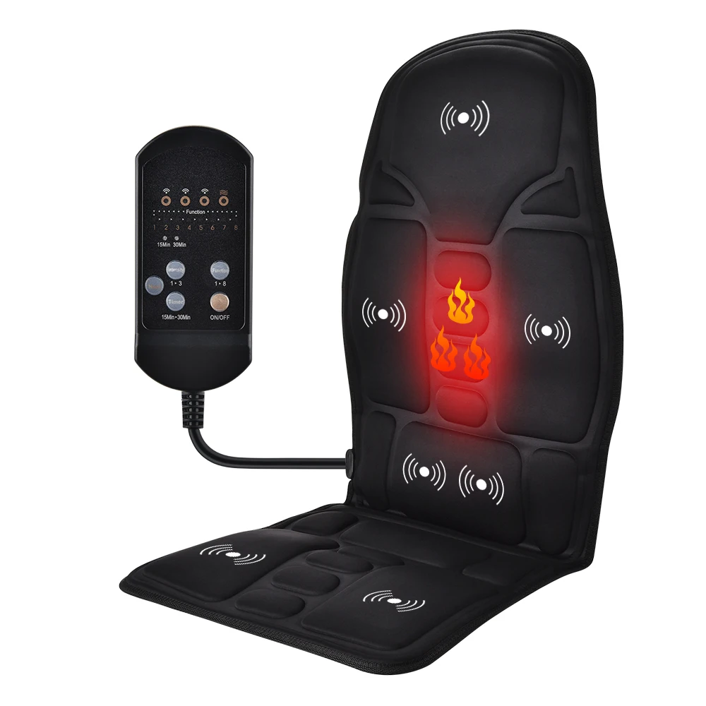 Electric Back Massager Infrared Full-Body Massage Chair Cushion Heating Vibrator Car Home Office Lumbar Neck Mattress Chair Mat - Image 7