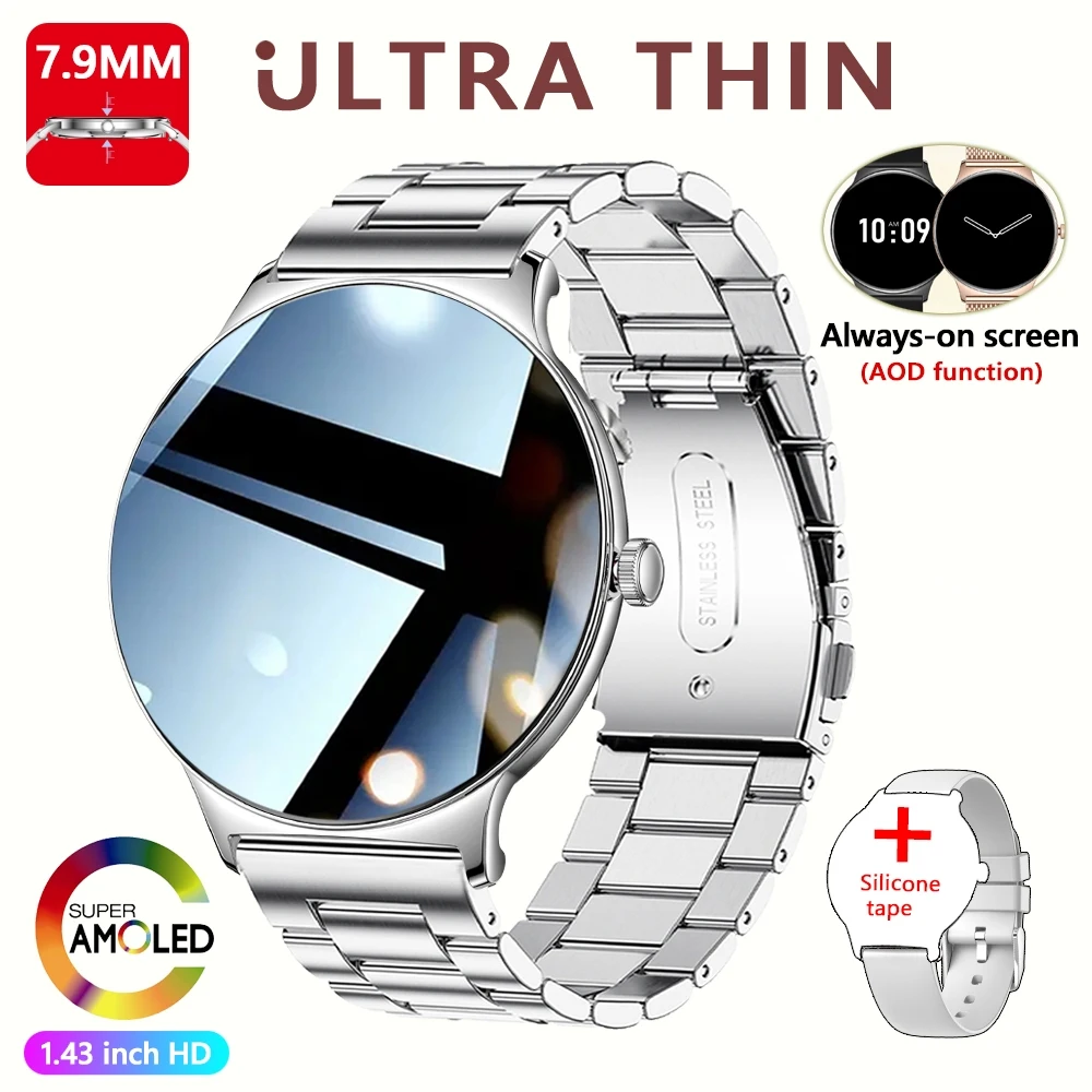 ChiBear Ultra Thin Fashion Smart Watch Women Screen Always Display Time Sports Bracelet Bluetooth Call AMOLED Smartwatch Woman - Image 9