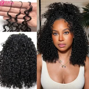 WeWave Crochet Human Hair Curly Deep Pixie Curls Water Wave And Kinky Straight Pre Separated Knotless Miracle Knot Braids