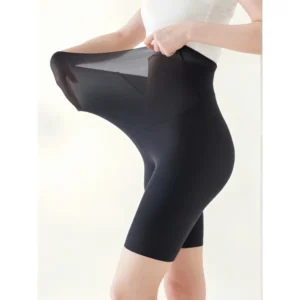 Women's Plus Size Safety Shorts High Waist Elastic Anti-Chafing Under Skirt Shorts Ice Silk Seamless Breathable Underwear Pants