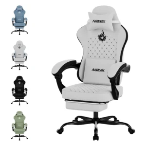 Gaming Chair with Footrest, Ergonomic Computer Chair with Headrest and Lumbar Support,Office Chair with Linkage Armrests