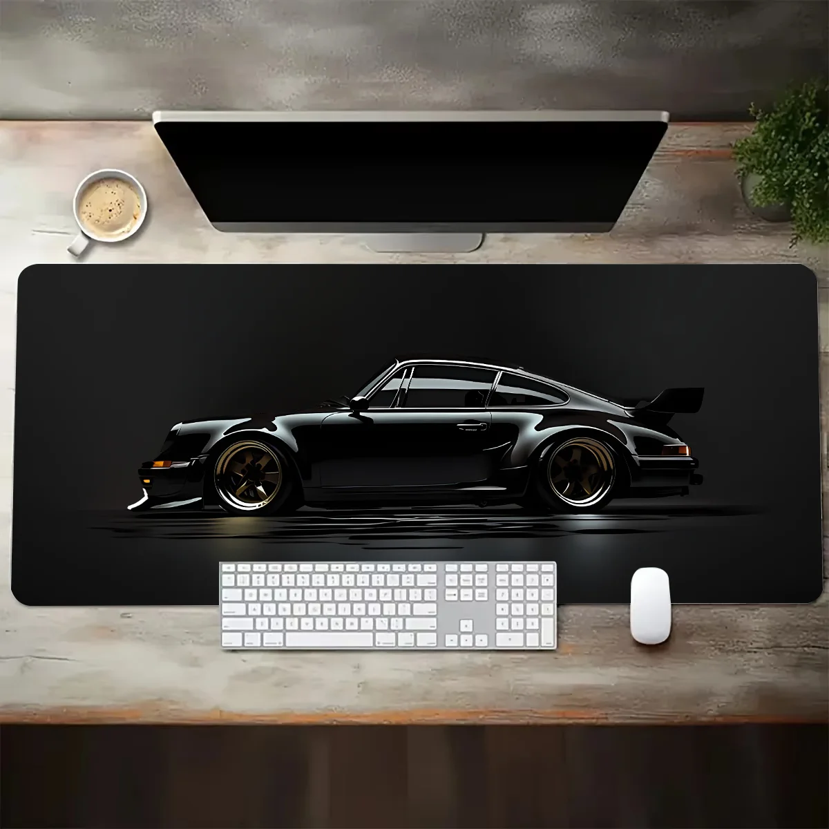Large White Sports Car Design Gaming Mouse Pad Anti-Slip Rubber Base Extended Desk Mat for Gamer Office Use Computer Accessories - Image 13