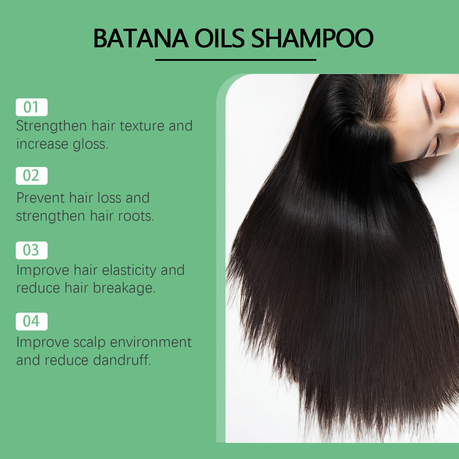 Pure Batana Shampoo Hair Strengthen Moisturizer Restore Damaged Brittle Hair Anti Loss Improve Dandruff Scalp Oil Control Care - Image 4
