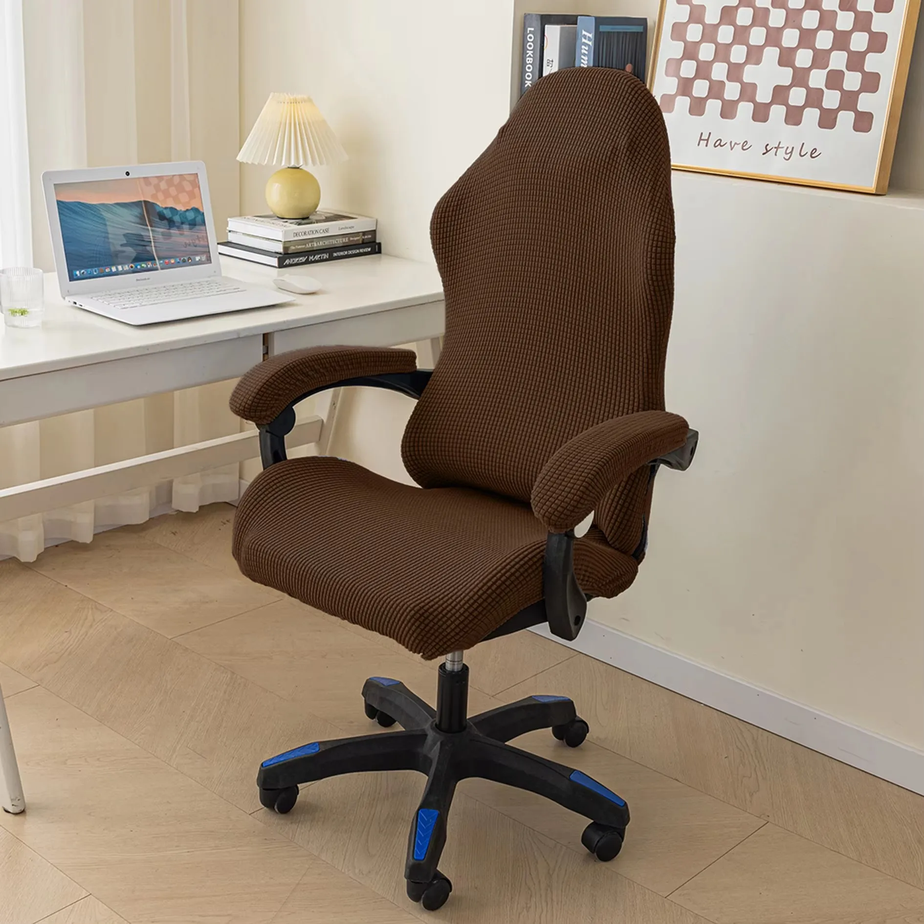 4Pcs/set Corn Velvet Office Gaming Chair Covers Esports Office Computer Game Chair Covers Home Chair Covers - Image 10
