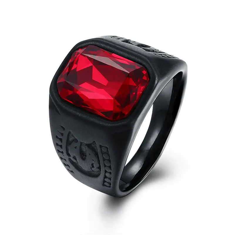 Retro Handmade Turkish Ring For Men Vintage Double Swords Black Zircon Rings Punk 2023 Trendy Islamic Religious Muslim Jewelry - Image 16