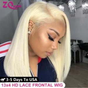 Short Cut 613 Blonde Bob Wigs Bone Straight Hd Lace Frontal Bob Wig 100% Human Hair 13x4 HD Lace Front Wig 100% Human Hair Wigs