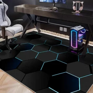 VIKAMA Esports Room Carpets, Soundproof Esports Chair Floor Mats, Living Room, Bedroom And Office Carpets, Home Decoration