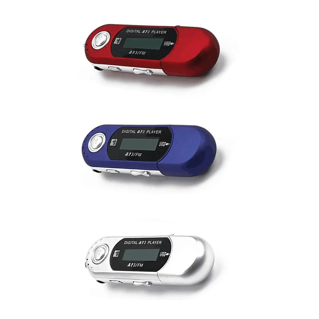 Mini MP3 Player Flash Drive LCD Music Player One Finger Control School Sliver - Image 6